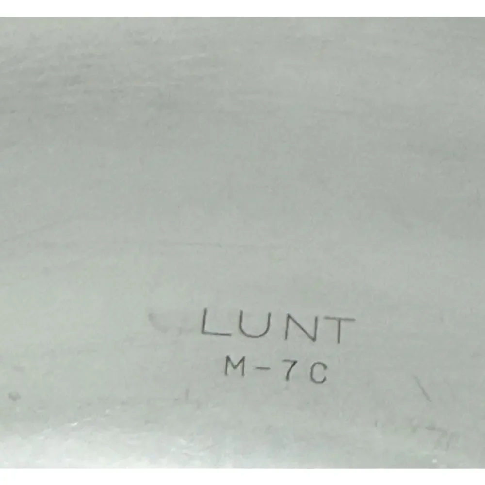 Mid 20th Century Lunt 10 3/4” Round Silver Plated Tray Grape Fruit Edge Design